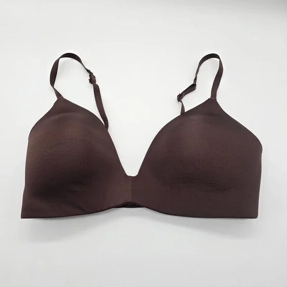 SKIMS Cocoa Wireless Bra 34D – Padded, Seamless, NWT-Free - Picture 7 of 7